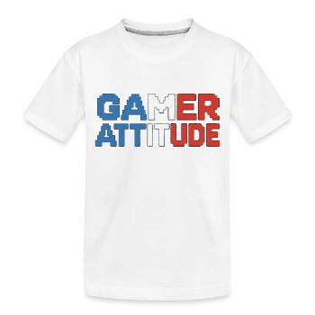 Gamer Attitude Français - T-shirt bio Premium Enfant - blanc - Devant