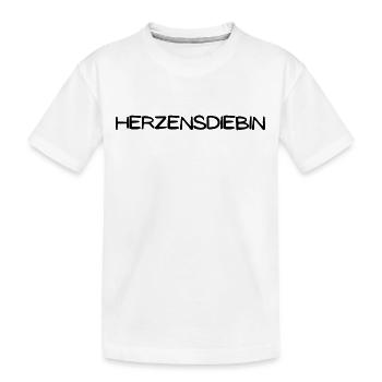 Herzensdiebin - Kinder Premium Bio T-Shirt - Weiß - Vorne