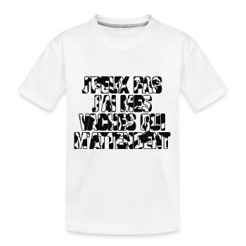 Ich kann nicht, ich habe meine Kühe, die auf mich warten - Kinder Premium Bio T-Shirt - Weiß - Vorne