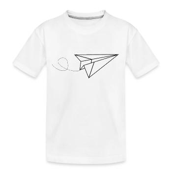 papierflieger origami - Kinder Premium Bio T-Shirt - Weiß - Vorne