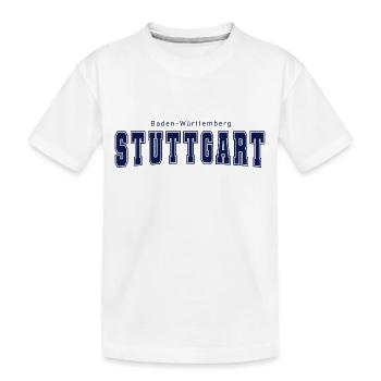 Stuttgart - Kinder Premium Bio T-Shirt - Weiß - Vorne