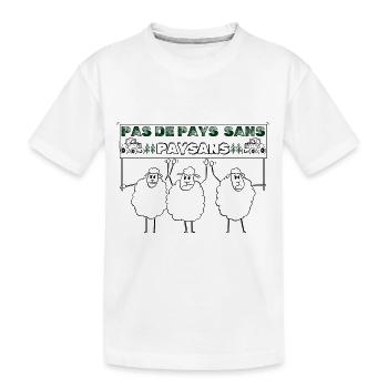Pas de pays sans paysans - T-shirt bio Premium Enfant - blanc - Devant