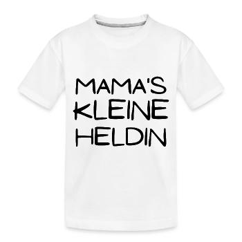 Mama's kleine Heldin - Kinder Premium Bio T-Shirt - Weiß - Vorne