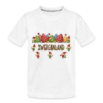 Dwarf Land Celebration - Kids' Premium Organic T-Shirt - white - Front