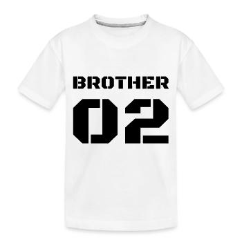 Zweiter Bruder- Brother 02 - Kinder Premium Bio T-Shirt - Weiß - Vorne