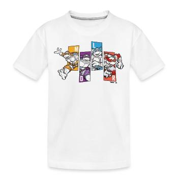 Teenage Mutant Ninja Turtles Initialen Logo - Kinder Premium Bio T-Shirt - Weiß - Vorne