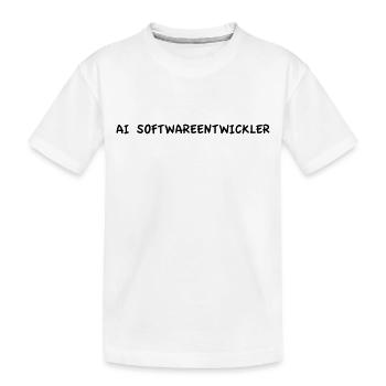 AI Software Developer - Kids' Premium Organic T-Shirt - white - Front