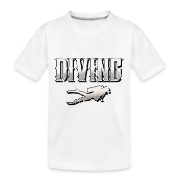 Taucher Tauchen - Kinder Premium Bio T-Shirt - Weiß - Vorne