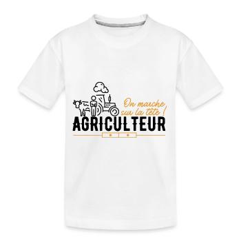 agriculteur, agriculture, paysan, fermier - T-shirt bio Premium Enfant - blanc - Devant
