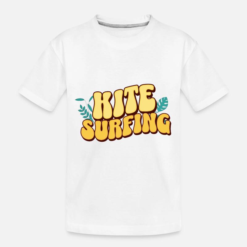Kitesurf Kitesurfer Kiteboard - Kinder Premium Bio T-Shirt - Weiß