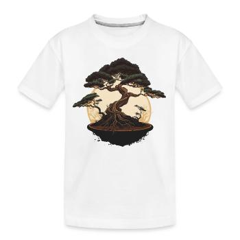 Entzückender Bonsai-Baum - Kinder Premium Bio T-Shirt - Weiß - Vorne