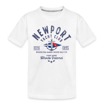 Newport Yacht Club Rhode Island blc 1 - Kinder Premium Bio T-Shirt - Weiß - Vorne