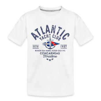 Atlantic Yacht club Concarneau Finistere blc - Kinder Premium Bio T-Shirt - Weiß - Vorne