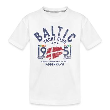 Baltic Yacht club Copenhagen blc - Kids' Premium Organic T-Shirt - white - Front