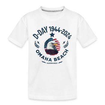 D DAY 80th anniversary Omaha beach - T-shirt bio Premium Enfant - blanc - Devant