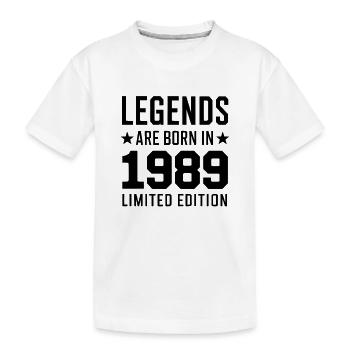 Les légendes sont nées en 1989 Édition limitée - T-shirt bio Premium Enfant - blanc - Devant