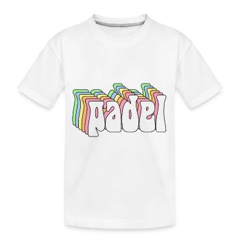 Padel Paddle Racket Tennis Sport I Gift - Kids' Premium Organic T-Shirt - white - Front