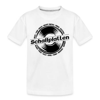 Schallplatten Retro Style Grafik - Kinder Premium Bio T-Shirt - Weiß - Vorne