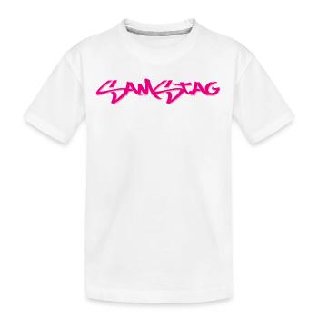 Samstag, alle Wochentage erhältlich, nettsfetz.de - Kinder Premium Bio T-Shirt - Weiß - Vorne