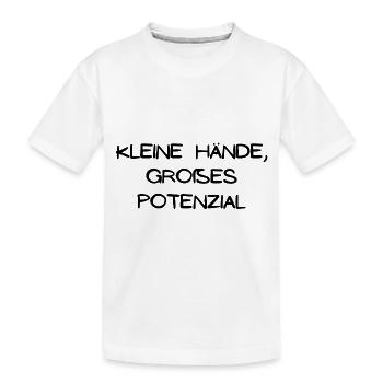 Kleine Hände große Potenzial - Kinder Premium Bio T-Shirt - Weiß - Vorne