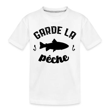 Garde la pêche cadeau pêcheur - T-shirt bio Premium Enfant - blanc - Devant