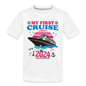 Ma première croisière en 2024 - T-shirt bio Premium Enfant - blanc - Devant