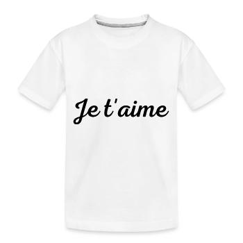 Joli design je t aime - T-shirt bio Premium Enfant - blanc - Devant