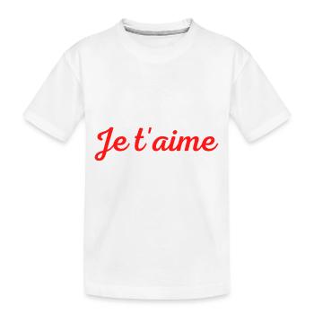 Je t'aime - T-shirt bio Premium Enfant - blanc - Devant