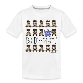 Licorne Bleu - Be Different, citations - T-shirt bio Premium Enfant - blanc - Devant