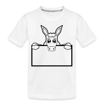 panneau mural mur moitié texte champ surface écrire - T-shirt bio Premium Enfant - blanc - Devant