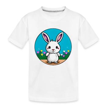 Kleiner Hase Osterhase - Kinder Premium Bio T-Shirt - Weiß - Vorne