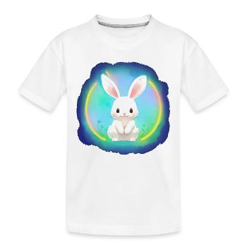 Lapin, lapin de Pâques, lapin blanc, lapin - T-shirt bio Premium Enfant - blanc - Devant