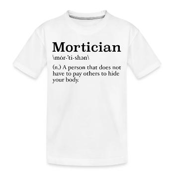 Mortician Definition Mortuary Science Student - T-shirt bio Premium Enfant - blanc - Devant
