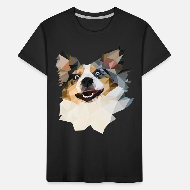 Australian Shepherd, Blue Merle, Polygon Style Kinder Premium Bio T-Shirt