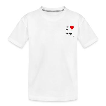 I LOVE IT - Kinder Premium Bio T-Shirt - Weiß - Vorne