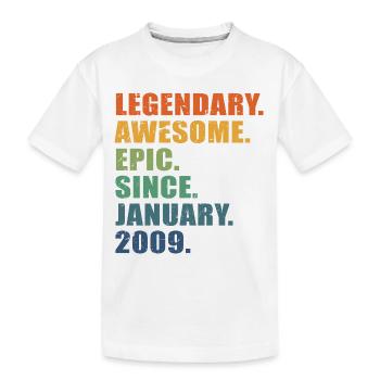 14e anniversaire, janvier 2009, 14e anniversaire - T-shirt bio Premium Enfant - blanc - Devant