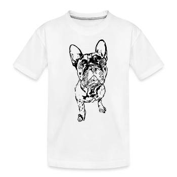 Bouledogue français - T-shirt bio Premium Enfant - blanc - Devant