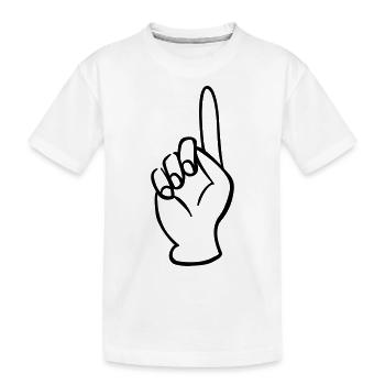 zeigefinger - Kinder Premium Bio T-Shirt - Weiß - Vorne