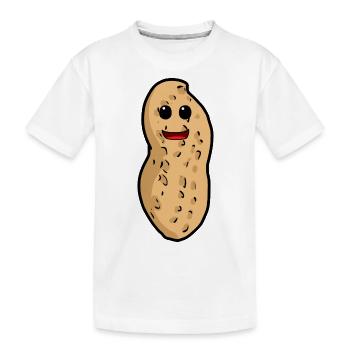 Erdnuss Nuss Kinder Kind Nuss Kleinkind Baby - Kinder Premium Bio T-Shirt - Weiß - Vorne