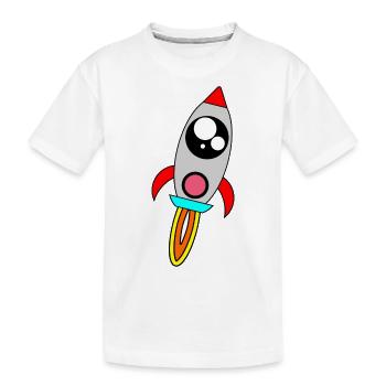 Kawaii - ROCKET - Kinder Premium Bio T-Shirt - Weiß - Vorne