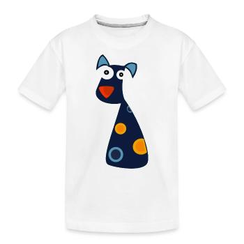 Hund - Kinder Premium Bio T-Shirt - Weiß - Vorne
