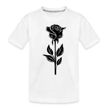 minimaliste une rose colorée - T-shirt bio Premium Enfant - blanc - Devant