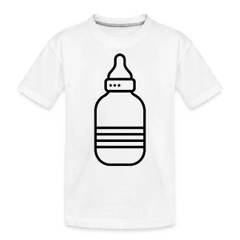 Flasche - Kinder Premium Bio T-Shirt - Weiß - Vorne