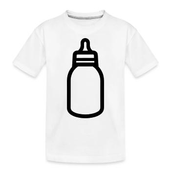 Flasche - Kinder Premium Bio T-Shirt - Weiß - Vorne