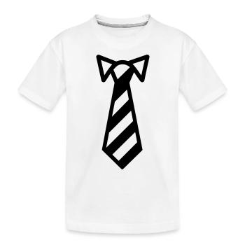Cravate - T-shirt bio Premium Enfant - blanc - Devant