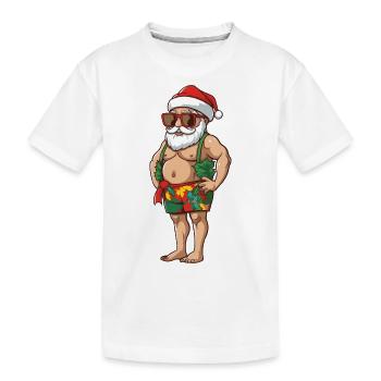 Père Noël Vacances d’été Père Noël Père Noël - T-shirt bio Premium Enfant - blanc - Devant