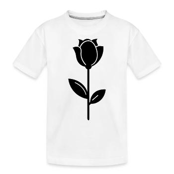 Pink Flower - Kids' Premium Organic T-Shirt - white - Front