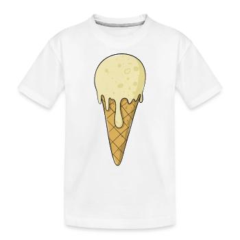 Crème glacée | Glace à la vanille | Glaces - T-shirt bio Premium Enfant - blanc - Devant