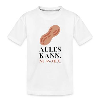 Alles kann Nuss Mix - Kinder Premium Bio T-Shirt - Weiß - Vorne