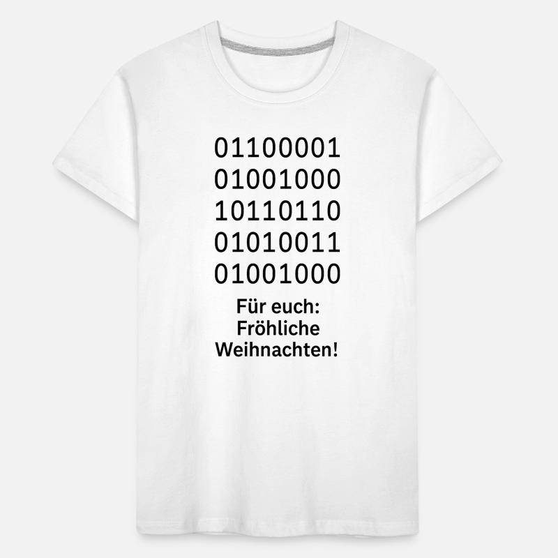 Binary Code Christmas Magic Kids' Premium Organic T-Shirt